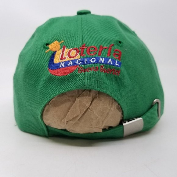 Loteria Nacional Bueno Suerte 38 Millones Strapback Hat Green Spanish Back Logo - Picture 3 of 8